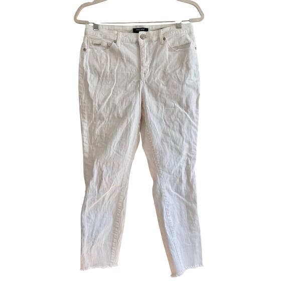 Nine West Size 10 White Jeans Gramercy Skinny Crop *READ* - Picture 1 of 10